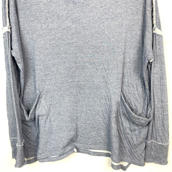 Free People We the Free Oversized Flight Turtleneck Heather Blue - Picture 6 of 11